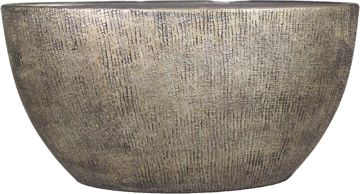 Bloempot Mira ovaal - l49 x b20 x h25cm - Goud