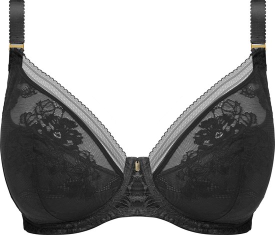 Fantasie FUSION LACE UW PADDED PLUNGE BRA Dames Beha - Black - Maat 80D