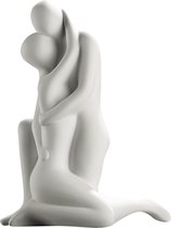 couple de francis sculpture toi et moi - céramique - 31 cm de haut - couleur blanc