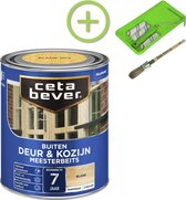 CetaBever Buiten Deur & Kozijn Meester Beits - Zijdeglans - Blank - 750 ml Inclusief 6 delige beitsset