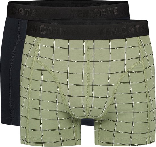 Basics shorts check green 2 pack voor Heren | Maat S