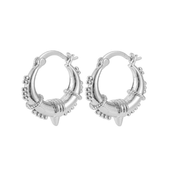 Boucles d'oreilles épaisses - Argent | 2 x 0,5 cm | Bijoux/Métal | Mode Favorite