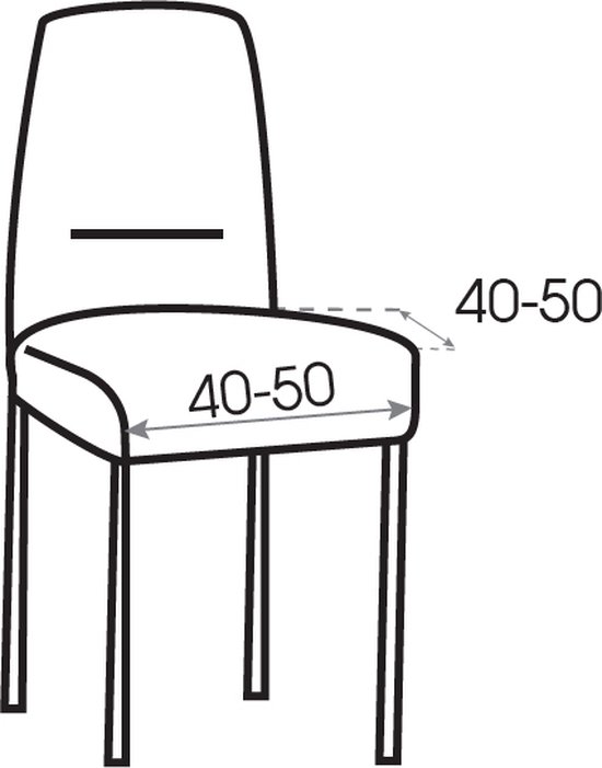 Belmarti® Stoelhoes Milos Ivoor (2 stuks) voor eetkamerstoelen 40-50cm - Extreme Stretch stoelhoezen - Antistatisch - Ademend Katoen