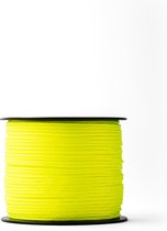 SNURO nylontouw (2mm, 100M, fluogeel) - robuust gevlochten fluorescerend touw van polyamide voor elke toepassing - weerbestendig en o.a. ideaal voor metsel- en vloerderswerken, tuinaanleg enz.