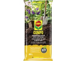COMPO Bio Bodemverbeteraar Aanplantingen - 100% natuurlijk - met biostimulant - voor bomen, struiken, hagen en rozen - zak 40L