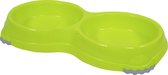 Moderna plastic katteneetbak dubbel Smarty 1 melon yellow (inhoud 2x 200 ml)