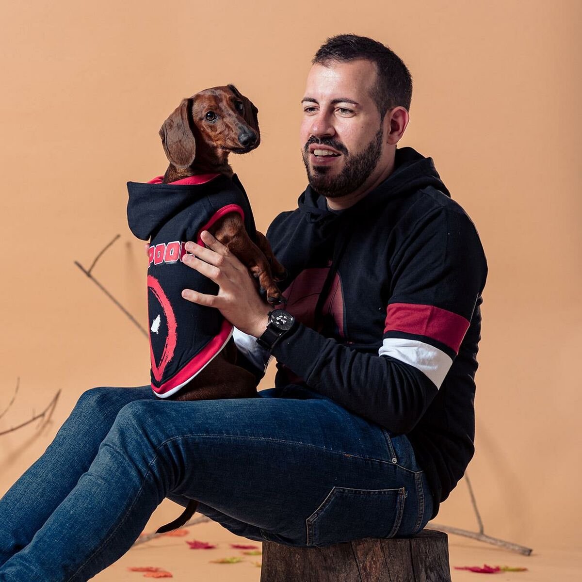 Hondentrui Deadpool M Zwart