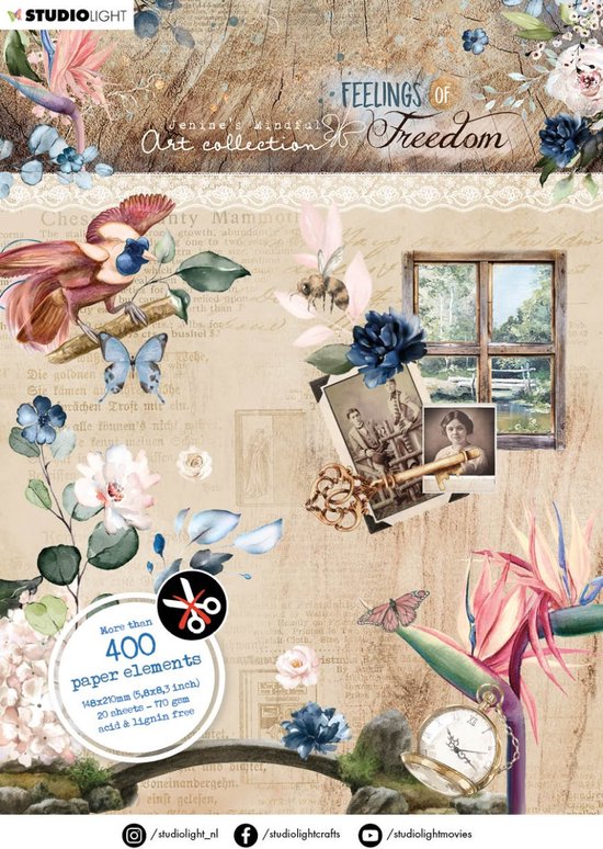 Studio Light Diecut Block Feelings of Freedom nr.41 JMAFOFDCB41 A5