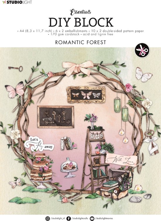 Studio Light Essentials DIY Block Romantic Forest bol