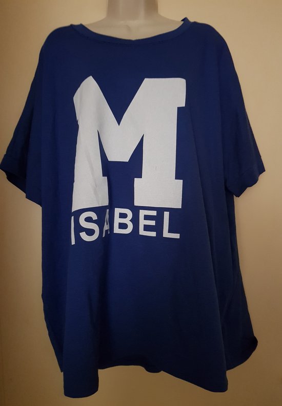 Dames T shirt M Isabel donker blauw One size 42/46