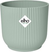 Elho Vibes Fold Rond 16 - Bloempot voor Binnen - 100% Gerecycled Plastic - Ø 16.1 x H 14.8 cm - Sorbet Groen