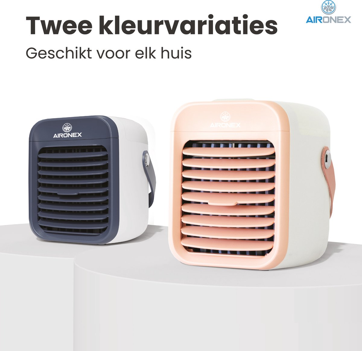 Aironex Draagbare Aircooler Roze – Draadloze Luchtkoeler met water tank – Luchtbevochtiger functie - Luchtkoeler geen airco –Tafelventilator - Ventilator Staand - Verhoog je productiviteit en nachtrust — afbeelding 6