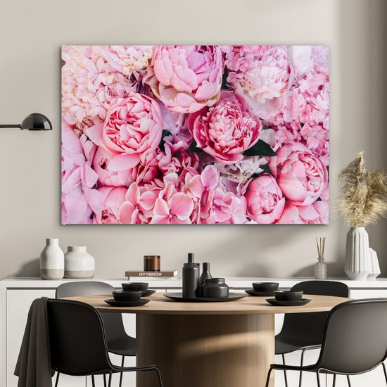 MuchoWow® Peinture sur Verre - Fleurs - Rose - Roses - 90x60 cm - Peintures sur Verre Peintures - Photo sur Glas