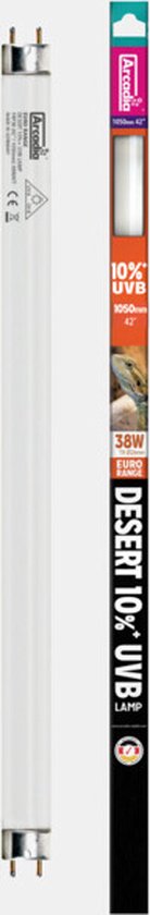 Arcadia Euro-Range Desert 10% Uv T8 Lamp 105Cm 38 Watt