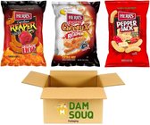 Damsouq® Mixpak Herr's Cheese Curls en Cheestix (carolina reaper) en Pepper Jack (3 Pak Pittige Chips) (227Gr+184Gr+156Gr)