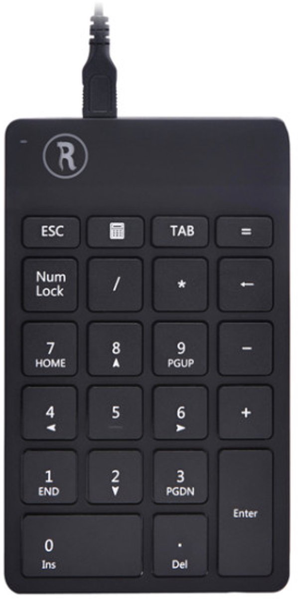 R-Go Numpad - Ergonomisch numeriek toetsenbord - Break software - USB - Zwart thumbnail 3
