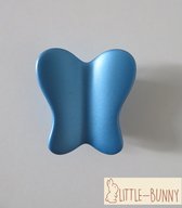LITTLE-BUNNY set van 2 kastknoppen vlinder blauw
