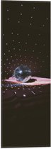 Vlag - Licht Vallend op Discobal in Donkere Ruimte - 20x60 cm Foto op Polyester Vlag