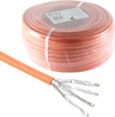 Câble réseau S/FTP CAT7 10 Gigabit - CCA - 23AWG - Rigide - LSZH - 50 mètres - Oranje