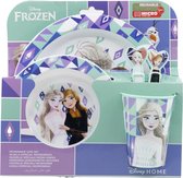 Vaisselle Enfant Reine Des Neiges - Assiette, Bol Et Gobelet Sans BPA - 3 Pièces