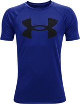Under Armour Tech Logo Hybrid Tee Jongens - sportshirts - Blue - Mannen