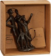 Decopatent® Statue Sculpture Famille - Famille - Sculpture de Métal - Sculptures Design - Moments de Life - En Coffret Cadeau