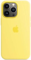 Apple Hoesje Siliconen Geschikt voor iPhone 13 Pro - Apple Silicone Backcover MagSafe - geel