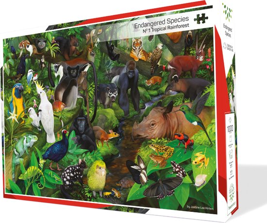 The Endangered Species collection - Puzzel Nr. 1 Tropisch regenwoud - 1000 stukjes