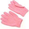 Twee roze spa gel handschoenen.