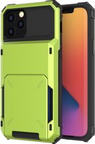 Coque Samsung Galaxy S10 - Coque arrière - Porte-cartes - Portefeuille - TPU - Vert