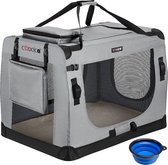 EUGAD Hondentransportbox, aluminium, hondenbox, auto, kofferbak, transportbox voor kleine EUGAD Hondentransportbox, aluminium, hondenbox, auto, kofferbak, transportbox voor kleine