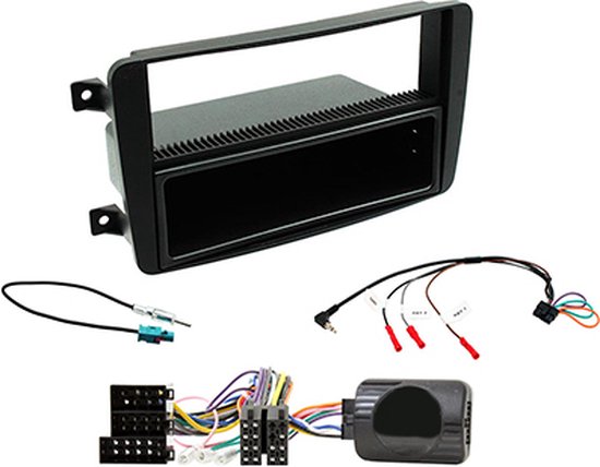 1 Din Radio Einbauset Blende Radioanschlusskabel Antennenadapter für Mercedes C Klasse W203 S203 CL203 2000-2004