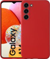 Arara Hoesje geschikt voor Samsung Galaxy A14 hoesje - Zacht TPU backcover - binnenkant microvezel laagje - Rood