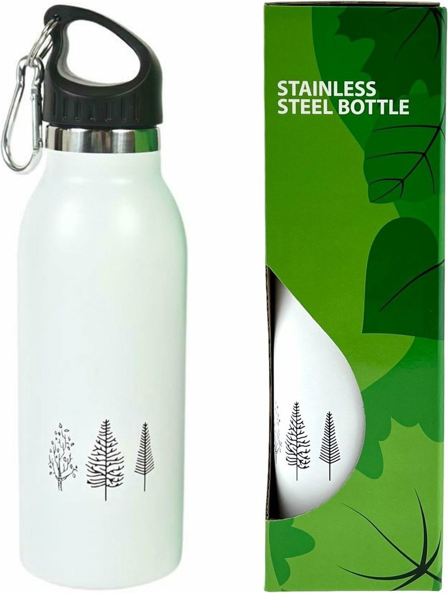Drinkfles Roestvrij Staal - Voor Warme & Koude Dranken - 500ml