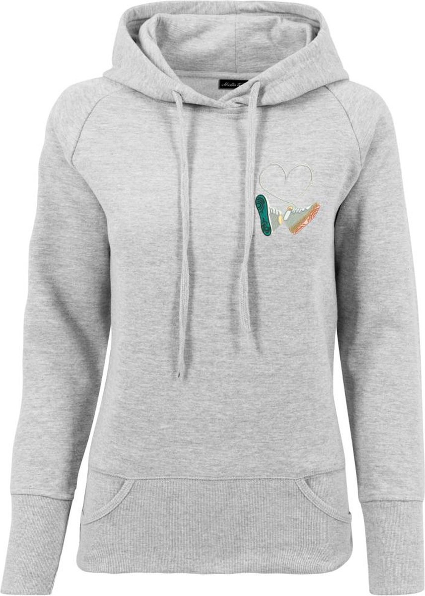 Mister Tee Ladies Kicks Love EMB Hoodie/trui M Grijs