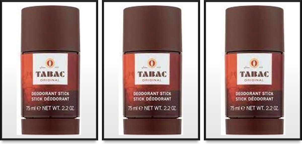 Goedkoopste Tabac Original - Deodorant Stick - Voordeelverpakking 3 x 75 ml