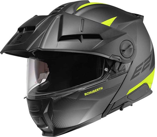 Foto: Schuberth e2 defender black yellow modular helmet xl maat xl helm