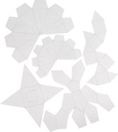 Gietvormen, geometrische vormen, H: 6-13 cm, transparant, 5 stuk/ 1 doos