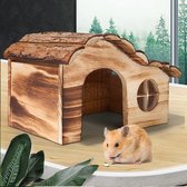 Elegante Hamster Huis Kooi Speelgoed Kooi Accessoire Egel Konijn Muis Rat Cavia Hamster Huisdier Speciale Kwaliteit Houten Huis