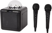 Karaokeset - Bluetooth en USB-C aansluiting -2 Microfoons met discoverlichting