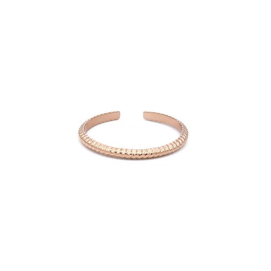 Mint15 Verstelbare ring 'Braided' - Roségoud RVS/Stainless Steel