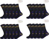 20 PACK Werksokken | Katoen | Maat 43-46 | Blauw | Zwart | Anti-Slip | Sokken Heren | Sokken Dames |