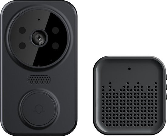 HD video deurbel met camera - Geintegreerde Oplaadbare Batterijen - Inclusief Gong - Tuya Based