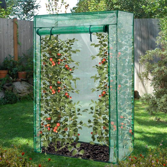Lendo Online Tomatenkas met PE waterdichte hoes 100x50x150cm staal groen - Tuinkas - Broeikas - Kas - Serre - Kweekkas cadeau geven