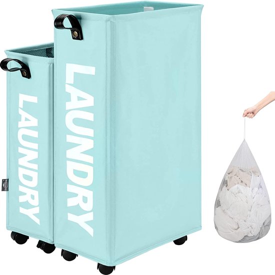 100 l wasmand rechtop, opvouwbare waterdichte grote wasmand met gemakk