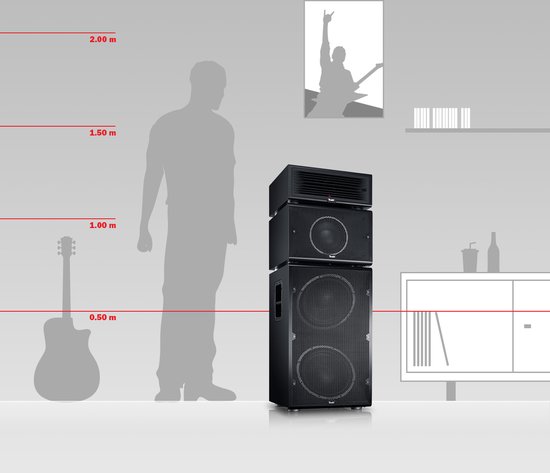 Teufel POWER HIFI stereo set - Modulair bluetooth luidsprekersysteem met tweeter-, midrange- en bass unit, set van 2 , zwart van Teufel — afbeelding 3
