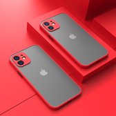 Rood - Shockproof Armor Matte Case Voor Iphone 13 - Luxe siliconen - Hard Pc Cover