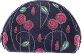 Make-up tasje - Gobelinstof - Simple Rose Black - Rozen - Zwarte achtergrond - Charles Rennie Mackintosh