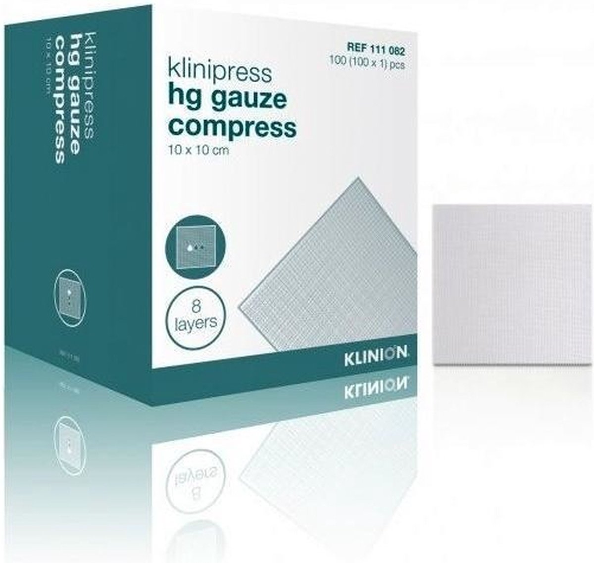 Goedkoopste Klinion gaaskompres HG 8-laags 10x10cm (100 stuks) Klinion