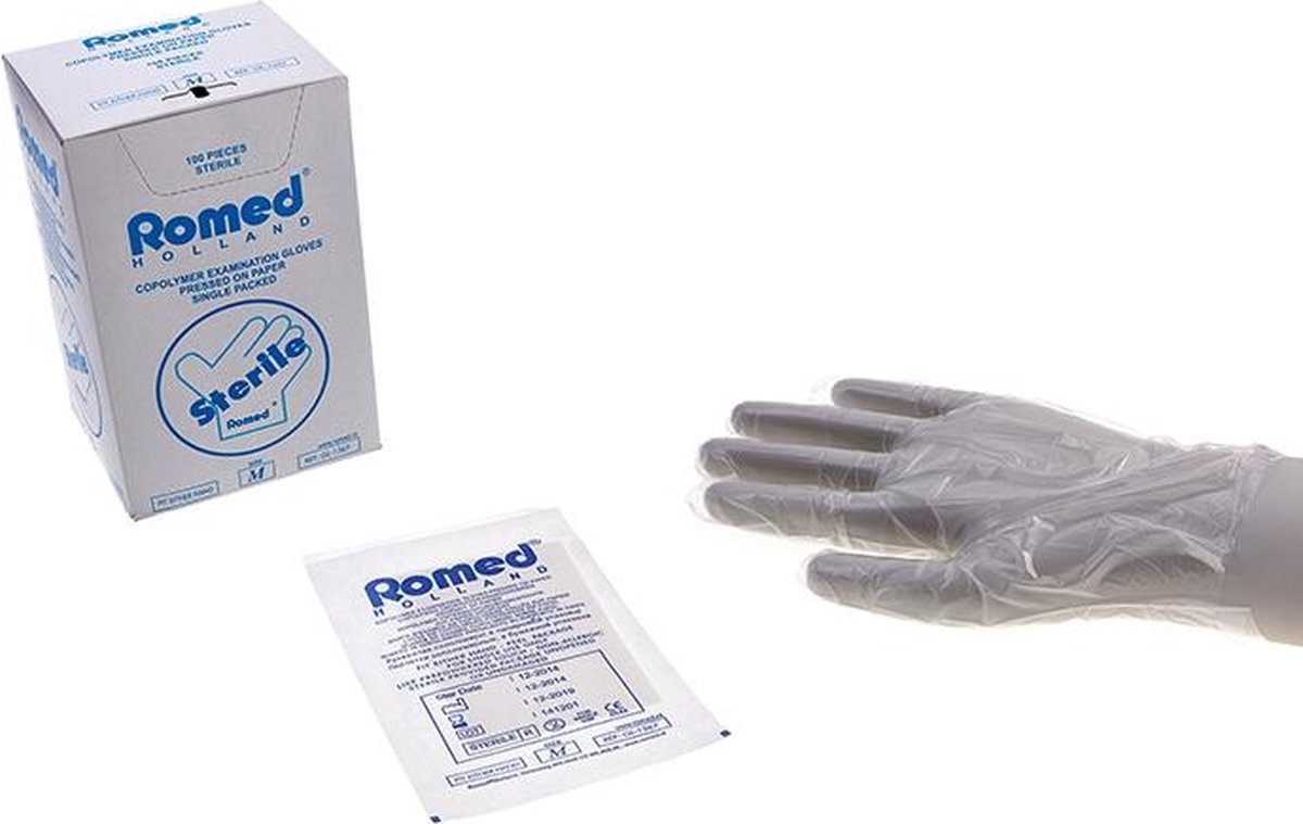 Goedkoopste Romed copolymer sterile Medium - 100 handschoenen Romed